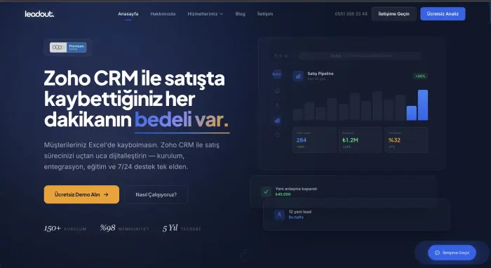 CRM Danışmanlık web sitesi