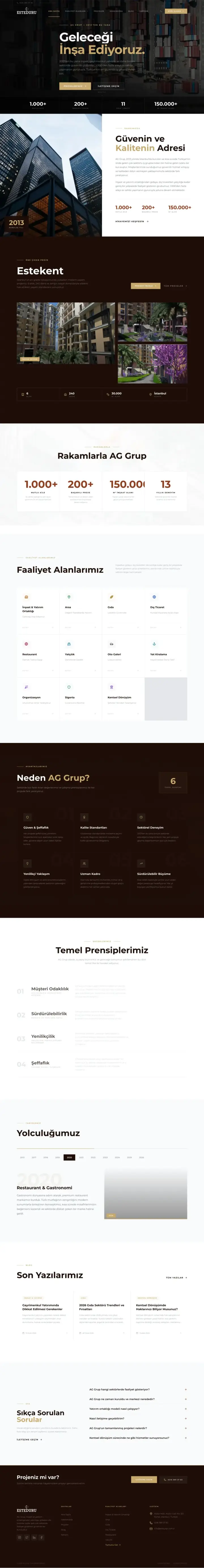AG Grup web sitesi tasarımı