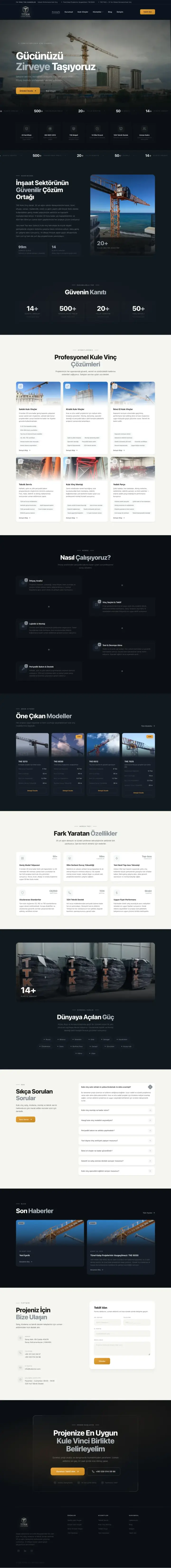 Titan Kule Vinç web sitesi tasarımı
