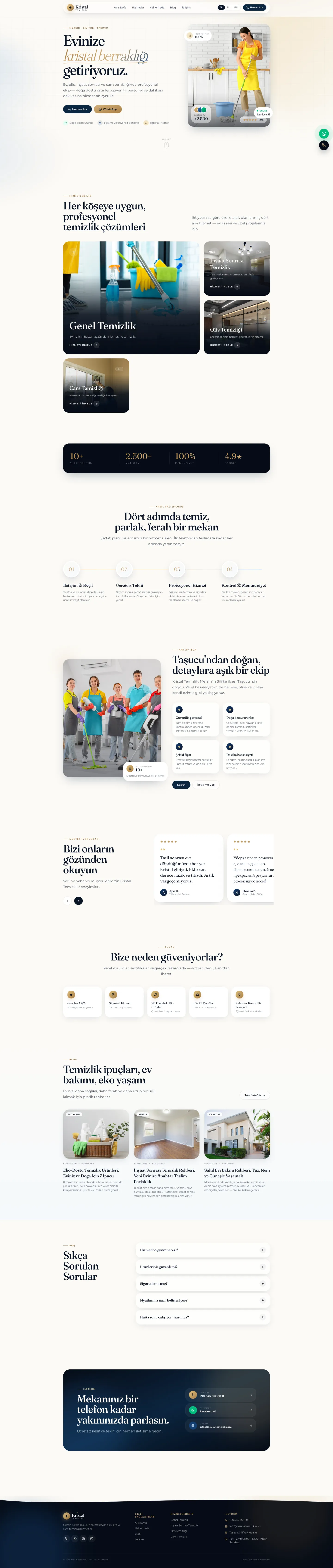 Kristal Temizlik web sitesi