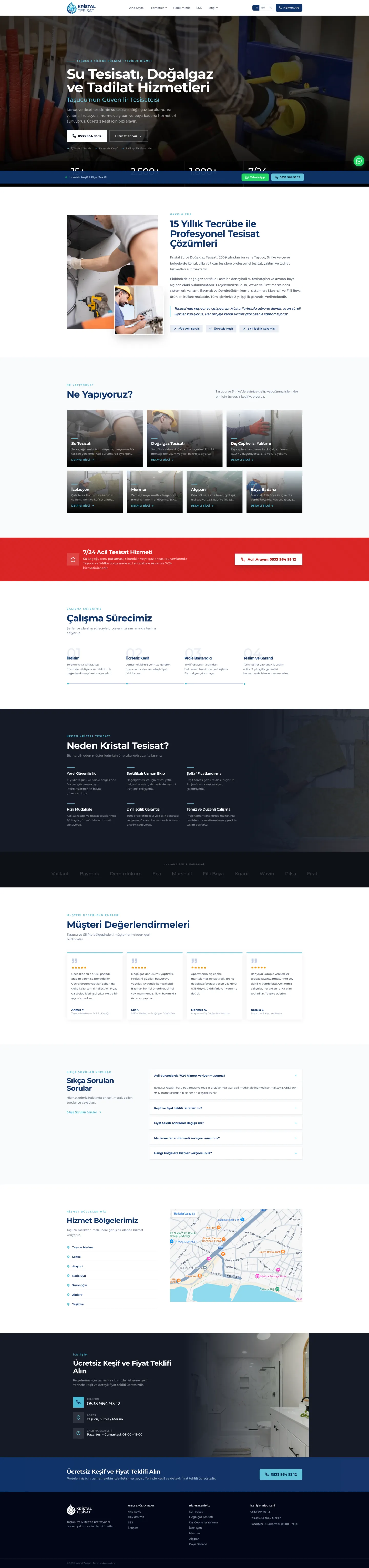 Taşucu Su & Doğalgaz Tesisat web sitesi