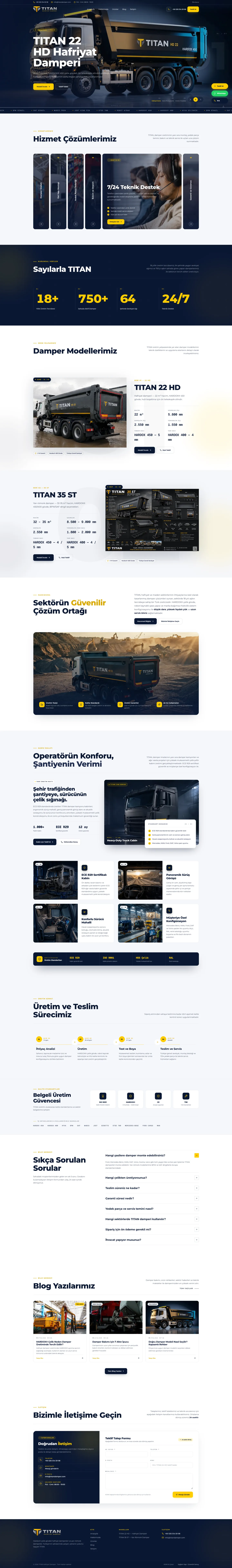 TITAN Hafriyat Damperi web sitesi