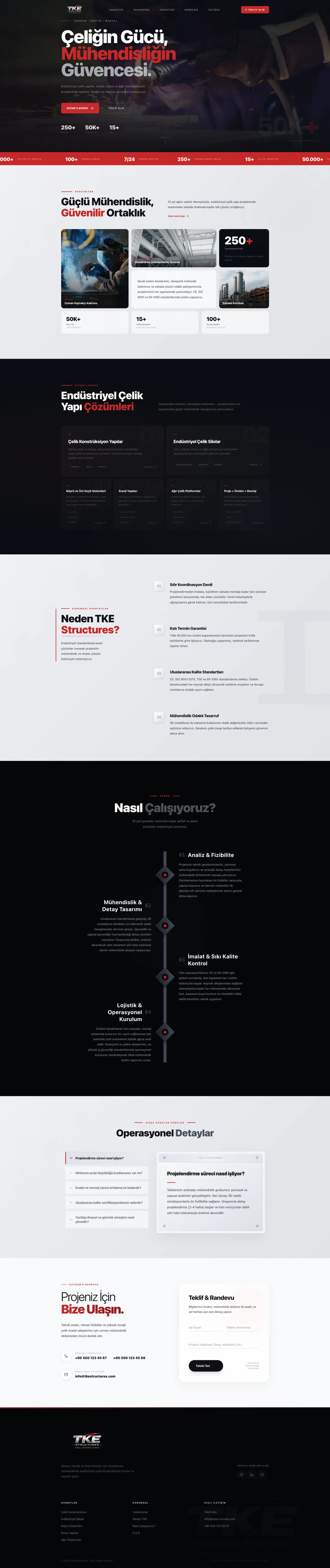 TKE Structures web sitesi